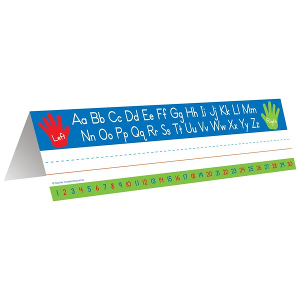 Left Right Alphabet Tented Name Plate, 108PK